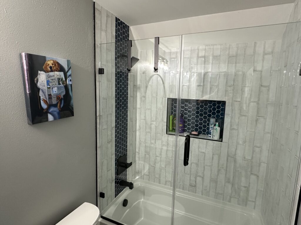 Shower and bathtub plumbing setup