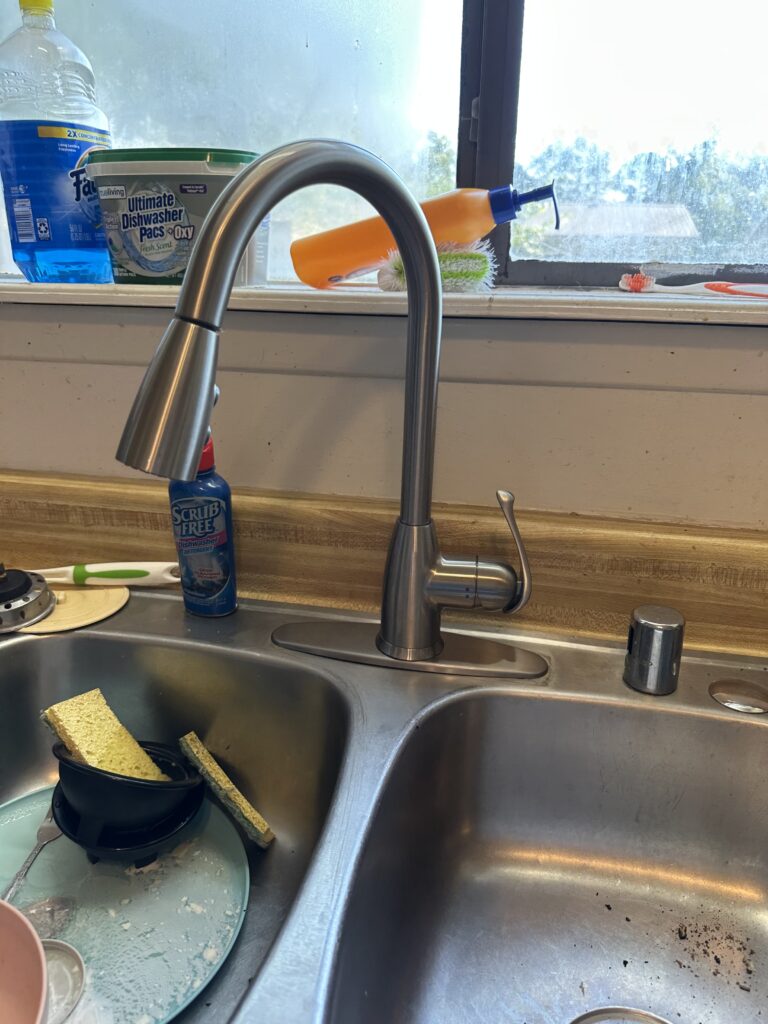 Kitchen sink plumbing installation