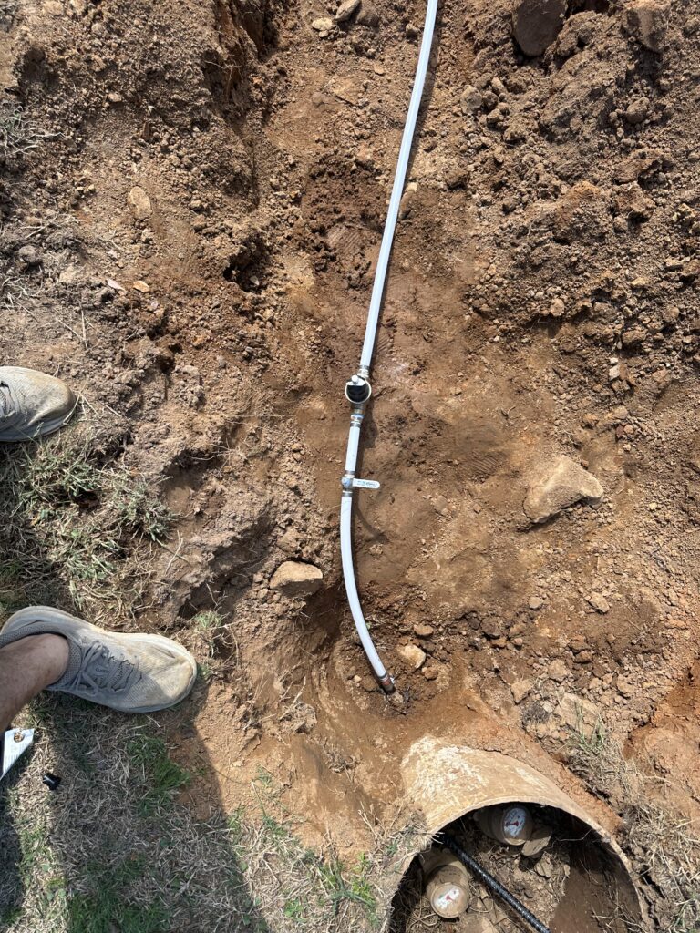 Residential plumbing excavation