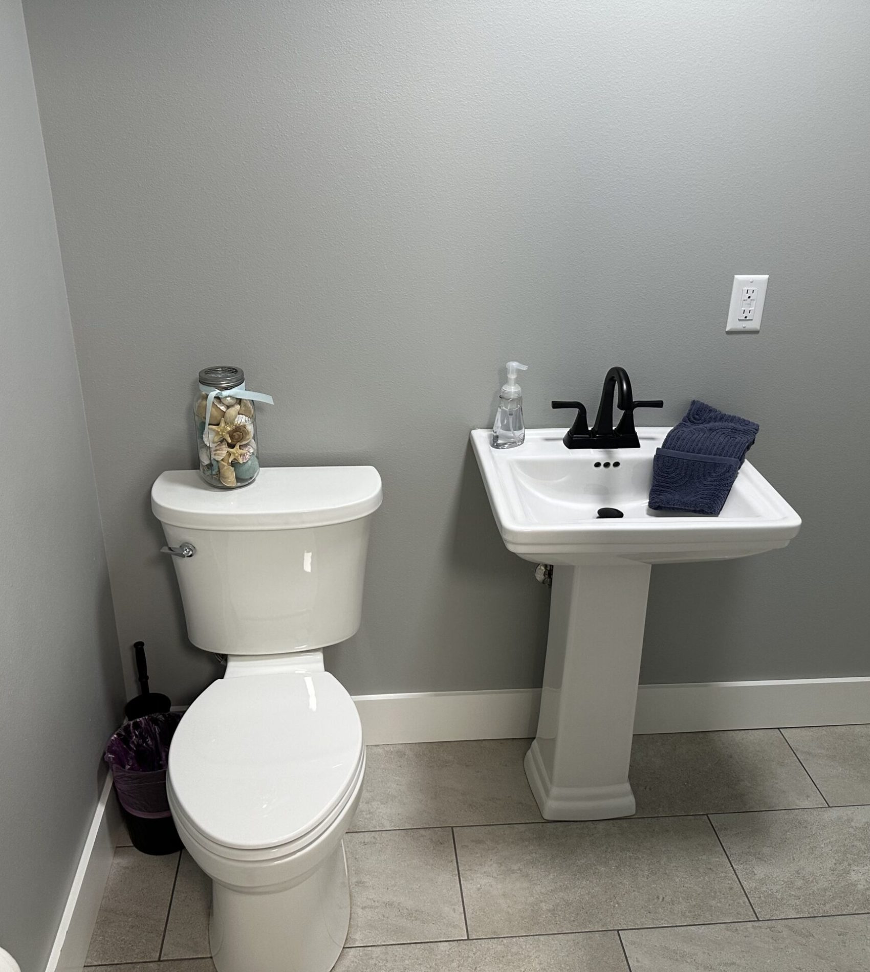High-end bathroom plumbing installation